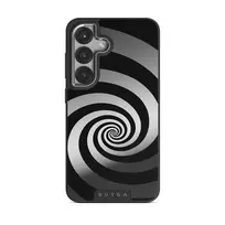 Rabbit Hole - Samsung Galaxy S25 Plus Case, Elite Mirror Dark (Magnetic) / Silver