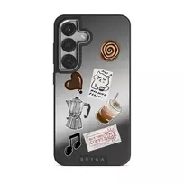 Oat Milk Please - Samsung Galaxy S25 Plus Case, Elite Mirror Dark (Magnetic) / Silver