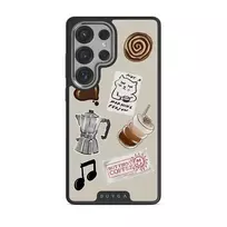 Oat Milk Please - Samsung Galaxy S25 Ultra Case, Elite Dark (Magnetic) / Silver