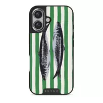 Sardinhas - iPhone 16 Plus Case, Elite Dark (MagSafe) / Silver