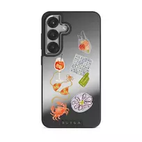 Seaside Muse - Samsung Galaxy S25 Plus Case, Elite Mirror Dark (Magnetic) / Silver