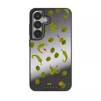 Aperitivo - Samsung Galaxy S25 Plus Case, Elite Mirror Dark (Magnetic) / Silver