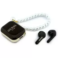 GUESS TWS Earphones, Pearl Strap, Black