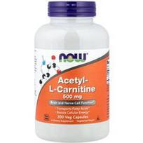 NOW Foods, Acetil-L-karnitinas, 500 mg, 200 vegetariškų kapsulių