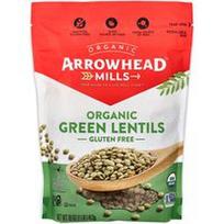 Arrowhead Mills, Ekologiški žalieji lęšiai, be glitimo, 453 g