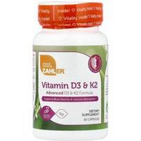 Zahler, Vitaminas D3 ir K2, 60 kapsulių