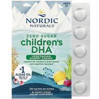Nordic Naturals, Vaikiški DHA™ guminukai be cukraus, nuo 3 metų, pasiflorų ir citrinų skonio, 250 mg, 30 vegetariškų guminukų