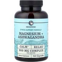 Nobi Nutrition, Magnis + Ašvaganda, 120 kapsulių