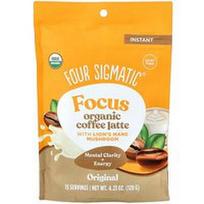 Four Sigmatic, „Focus“, ekologiška tirpi kavos latte su liūto karčių grybu, originali, 120 g