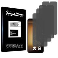 Samsung Galaxy S23 PLUS Grūdintas Stiklas [4 pakuotė] Juodas Antivizorinis Filmas Ekrano Apsaugai Phonillico®