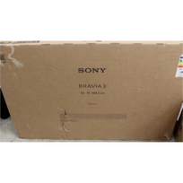 IŠPARDAVIMAS. Sony K75S35B Bravia 3 75" (189cm) 4K Ultra HD Smart Google D-LED TV | IŠPARDAVIMAS. | Sony TV | K75S35B Bravia 3 | 75 | Smart TV | Google TV | 4K UHD | PAŽEISTA PAKUOTĖ, IŠPAKUOTA | K75S35B.CEISO
