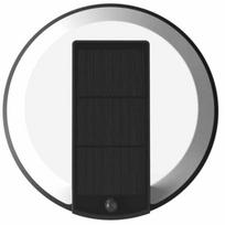 Sieninis šviestuvas su saulės baterija CristalRecord Onigi, 5W, IP54, juoda sp.