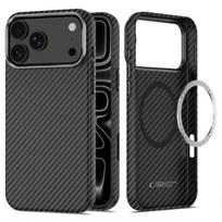Tech-Protect Ion Carbon MagSafe dėklas iPhone 18 Pro Max / 17 Pro Max – juodas ir sidabrinis