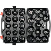 Yato alyvos filtro lizdų veržliarakčių rinkinys YT-0596, 30 vnt., 65-120 mm, 3/8" (9.5 mm), anglinis plienas, oksiduotas