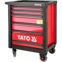 Yato įrankių spintelė YT-0902, 958x766x465 mm, 450 kg, 6 stalčiai, 125 mm ratai, neslystanti darbinė, plienas