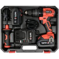 Yato smūginis gręžtuvas-suktuvas YT-82791, 18V, 75Nm, 2x3000mAh, 13mm, bešepetėlis, 3 režimai, įkrovimo indikatorius