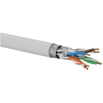 Q-Lantec tinklo kabelis KIS6ALSOH500DQ, 500 MHz, 500 m, 23 AWG, S/FTP, PVC, pilkas, vytosios poros, LSOH