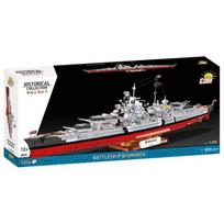 Cobi Klocki Laivas Bismarck COBI-4860, 1:300, 3204 vnt., 85x12x21 cm, plastikas, stendas, istorinė kolekcija