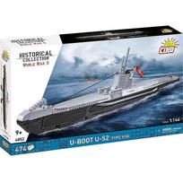 Cobi Klocki Konstruktorius U-52 Type VIIB COBI-4852, 474 vnt, 1:144, Pilka spalva, Historical Collection, Plastikas, Laivas, 9 m.