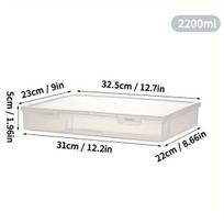 Daugiafunkcinė plastikinė dokumentų dėžė,  Skaidri spalva 2200ml