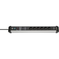 Brennenstuhl Premium-Protect-Line power strip 6-way (black/silver, 60,000 A surge protection, 3 meters, with USB Power Delivery)
