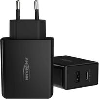 Ansmann Home Charger 247PD 1001-0095, 45W, 2x išėjimai, 1x USB-A, 1x USB-C, 100-240V, 5-20V, 3A, Power Delivery, Multisafe