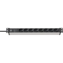 Brennenstuhl ilgintuvas 1390007308, 2 m, 8 lizdai, 230 V, 3600 W, 19500 A, IP20, aliuminis, sidabrinis juodas, vaikų sauga