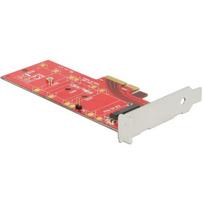Delock PCIe adapteris 89577, PCIe, M.2, 39Gbit/s, C13/C14, apvalus kabelis, pasyvus aušinimas, juoda, raudona, sidabrinė