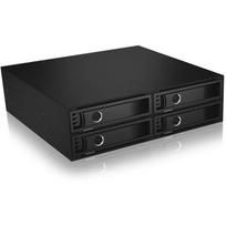Icybox IB-2242SSK 20322, 4x 2.5" SATA/SAS HDD/SSD, 1x 5.25", 15mm, SATA III 6Gb/s, SAS II, 2x 40mm ventiliatoriai, aliuminis