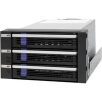 Icy Dock HDD/SSD korpusas MB153SP-B, 3x3.5" SATA III, 2x5.25", 6Gbit/s, Hot-Swap, 80 mm ventiliatorius, metalinis korpusas