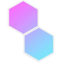 Govee Glide Hexa Light Panels Expansion Pack H1061002 LED skydelis, 23 W, RGB, 24 V, 2 vnt., baltas, Wi-Fi, Bluetooth, programėlė
