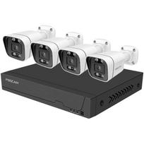 Foscam vaizdo stebėjimo kamerų rinkinys FNA 108 E B4 2T wh, 8 kanalai, 4x 8MP, 4K 3840x2160p, 2TB, IP66, PoE, 20m IR, 100dB sirena
