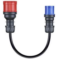 go-e adapter for Gemini flex 11 kW, CEE red three-phase current 16A > CEE blue 16A (black, 30cm)