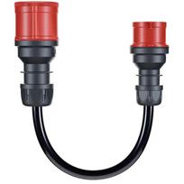 go-e adapter for Gemini flex 22 kW, CEE red three-phase current 32A > CEE red 16A (black, 30cm)