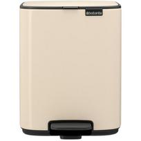 Brabantia šiukšlių dėžė su pedalu 237928, 7 l, 24.2 cm, 24.5 cm, 31 cm, plienas, smėlio spalvos, Bo, švelniai užsidarantis dangtis