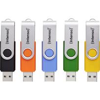 Intenso USB atmintinė Office Line Multipack 3543585, 32GB, USB-A 3.2 1 gen, 70MB/s, 5 spalvos, etiketės