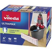 Vileda grindų valymo rinkinys Ultramat 2in1 Complete Box 164195, 1 vnt., mikropluoštas, 3 dalių kotas, kibiras su PowerPress