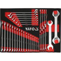 Yato įrankių dėklas YT-55493, 34 vnt, CrV 40, 530x390x32 mm, matinis, mechanikos ir serviso darbams