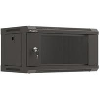 Lanberg stovo spintelė 19" 4U WF03-5304-10B, 540x350x281 mm, 60 kg, IP20, stiklo durys, 2 ventiliatorių lizdai, 4 bėgiai, juoda