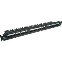 Alantec pach panelė PK001, 1U, 24x RJ45, U/UTP, Cat6, 19 colių stovas, LSA jungtys