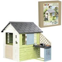 Smoby Vaikų sodo namelis Pretty 7600810738, 145x110x127cm, 24 mėnesiai, 17 virtuvės reikmenų, plastikas, anti-UV danga