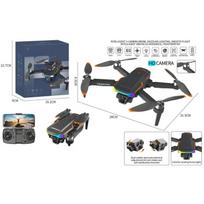 Madej Dronas su kamera 013389, HD kamera, sulankstomas kvadrokopteris, nuotolinio valdymo pultas, programėlė, LED apšvietimas