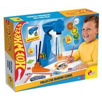 Lisciani Hot Wheels projektoriaus piešimo mokyklos rinkinys 304-114061, 5 metai, baterija, projektorius, 8 žymekliai