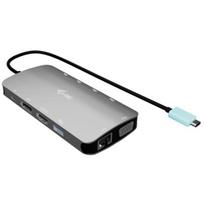 i-tec USB-C dokinimo stotis C31NANOTRIDOCKPD, 100 W, 4K 60 Hz, 3x ekranai, HDMI, DisplayPort, VGA, RJ-45, 4x USB-A, 2x USB-C