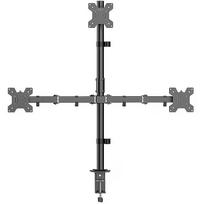 Logilink monitoriaus laikiklis BP0218, 3 monitoriai, 17-27 coliai, 10 kg rankai, VESA 75x75/100x100, stalinis tvirtinimas