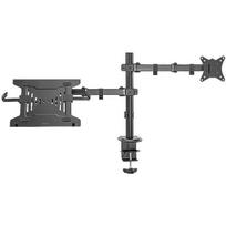 Logilink Dviejų monitorių laikiklis BP0175, 17-32 coliai, 75x75 mm, 100x100 mm, juodas, plienas, 9 kg, 4 kg, 90°, 45°, 180°