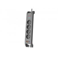 Philips apsaugos nuo viršįtampių Philips Phil-SPN4140GA/60, 4 lizdai, 2 m, 2400 J, 1x USB-C, 2x USB-A, PD 20 W, QC 18 W, pilkas