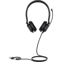 Yealink ausinės UH35 Dual Teams USB-C/A 1308163, 3.5 cm, 32 Ω, 20-20000 Hz, 109 dB, 2 mikrofonai, laidinės, stereo, juodos