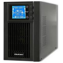 Qoltec UPS 52640, 1000VA, 800W, 12V, 7Ah, 2x, grynoji sinusoidė, AVR, LCD, RS-232, USB, Schuko