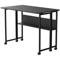 Maclean sulankstomas stalas MC-126 B, 100x58 cm, 50 kg, 75 cm, 15 mm, 6 ratukai, 40 mm, 90x16 cm, 38.4 cm, juodas